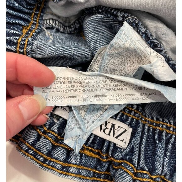 Zara Blue Straight Leg Jeans - Picture 4 of 8